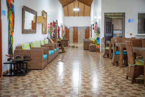 Restoran atau tempat lain untuk makan di Hospedaje Casona Villa Alicia