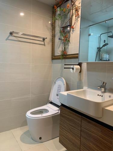 Phòng tắm tại Hui Xiang Designer Art Homestay