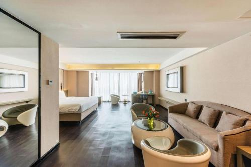 Posezení v ubytování Xana Lite Guiyang Huaguoyuan Shuangzi Towers