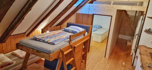 Postel nebo postele na pokoji v ubytování River loft