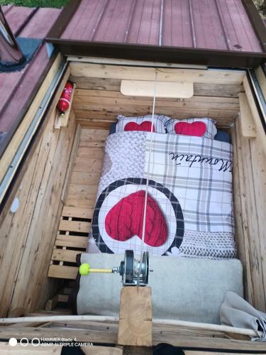 Postel nebo postele na pokoji v ubytování Mazot étoilé toit ouvrant