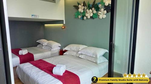 Postel nebo postele na pokoji v ubytování 7Stonez Residences Midhills Genting Highlands