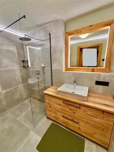 Ένα μπάνιο στο Ferienwohnung Koch