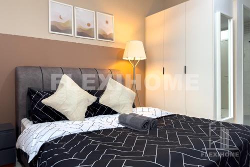 KLIA-KLIA 2, Comfy Studio, Horizon Suites Sepang-Dengkil by Flexihome-MYにあるベッド