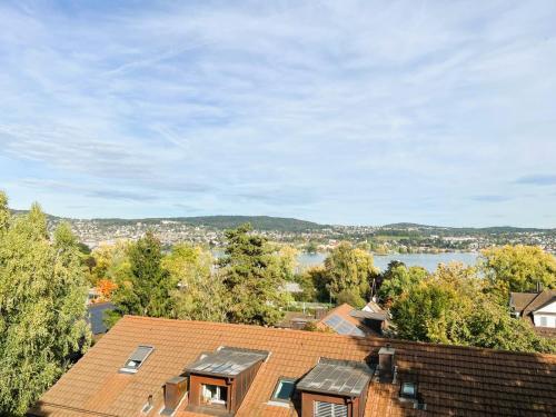 a view from the roof of a house at Large Flats, Zurich Lake HWA - Self Checkin in Zürich