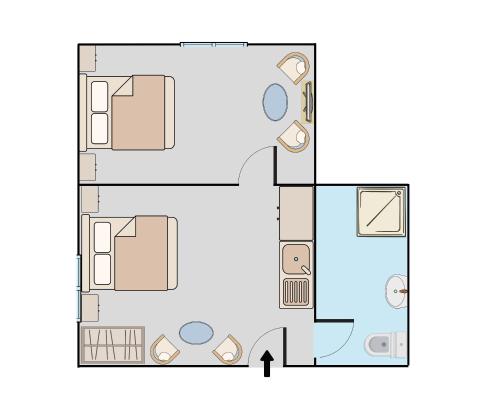 a floor plan of a house at Residence Malva in Valtice