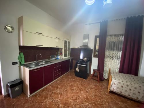 Η κουζίνα ή μικρή κουζίνα στο Kledi Apartment