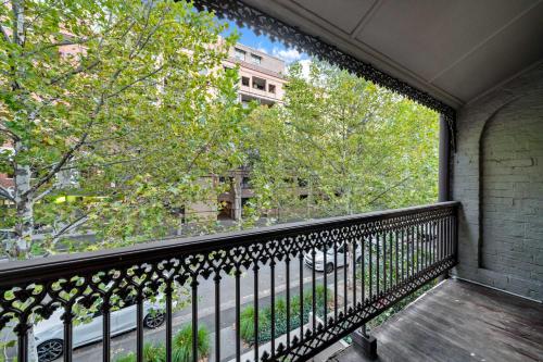a balcony with a view of a street at Facilitated 4 BR House & ICC&Darling Harbour-8 mins walk in Sydney