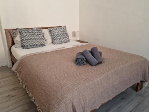 Postel nebo postele na pokoji v ubytování Apartman Kala Česká Lípa