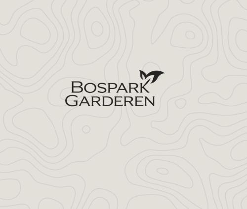 a logo for a gardening company with a bird on a background at Bospark Garderen in Garderen