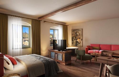 Area soggiorno di Langenmantel Historic Suites