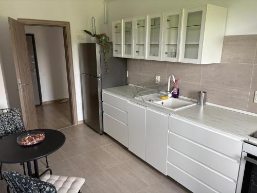 Kuchyň nebo kuchyňský kout v ubytování Magurele Luxury Apartment