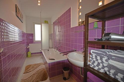 Koupelna v ubytování Appartment Vermietung Lütje