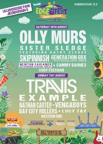 a flyer for a city music festival with a poster at Travellers Rest Retreat in Oxnam