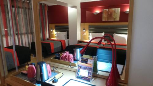 Dapur atau dapur kecil di Dom João Glamour Hotel
