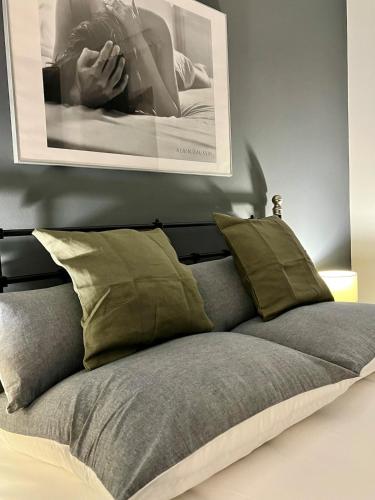Postel nebo postele na pokoji v ubytování Retz Garden Loft