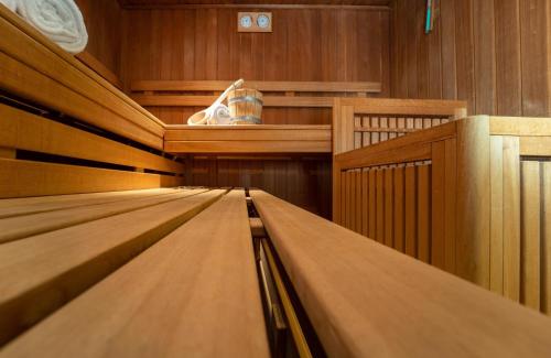 an empty elevator in a sauna at NYX Hotel Berlin Köpenick by Leonardo Hotels in Berlin
