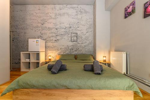 Postel nebo postele na pokoji v ubytování Studio Modern Centru