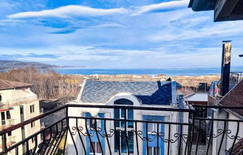 a view from a balcony of a building at Vila Victoria Primorsko in Primorsko