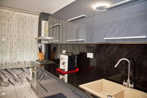 Dapur atau dapur kecil di Apart Hotel Center Luxury
