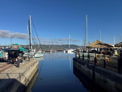 a marina with many boats in the water at Knysna Quays Waterfront Accomodation in Knysna