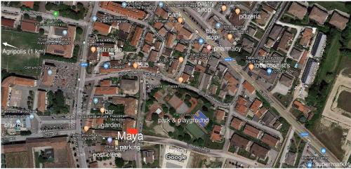 a map of a city with streets and buildings at Vicino ad Agripolis fra Venezia e Padova in un piccolo paese - Maya in Legnaro