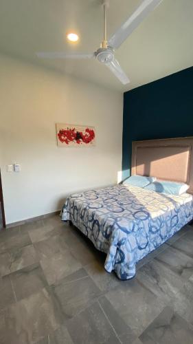 Ένα ή περισσότερα κρεβάτια σε δωμάτιο στο Casa Mared Yautepec