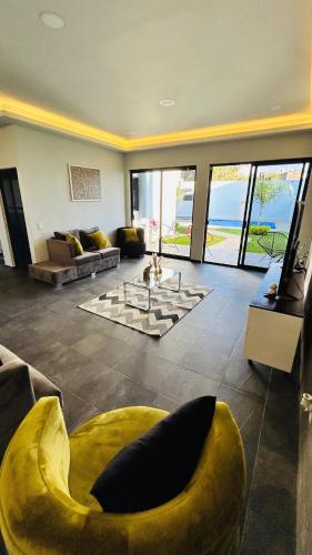 Χώρος καθιστικού στο Casa Mared Yautepec