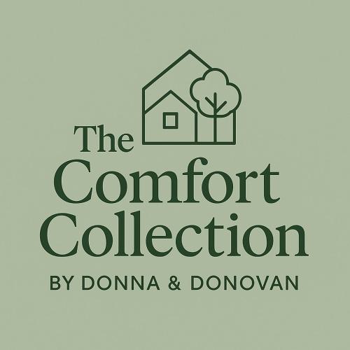 a logo for the comfort collection at South Croydon, garden maisonette, free parking, Gatwick accessible in Purley