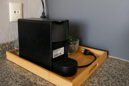 Kemudahan buat kopi dan teh di Apartamento de Luxo com Suíte, Academia, Piscina e Mercado