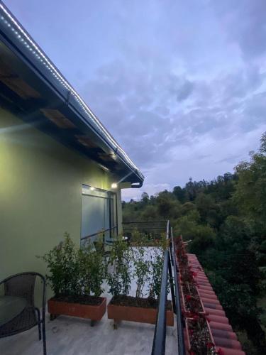 a balcony of a house with plants on it at Monteverde Best Inn - HOTEL in Tenza
