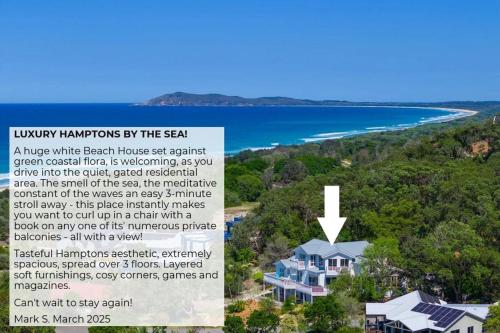 an advertisement for a house on the beach at Salt Spray - Full House in Dunbogan