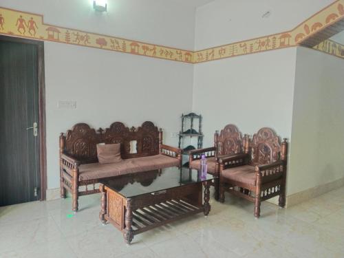 Χώρος καθιστικού στο Udita Homestay Prayas