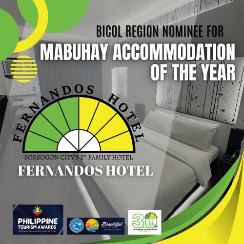 a poster for a malaria organisation of the year at Fernando's Hotel in Sorsogon