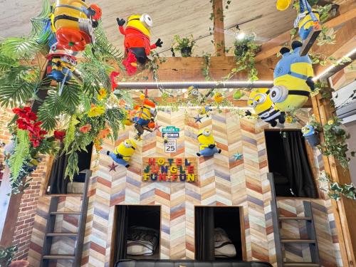 a lego house with toy people in it at Hotel Jungle fun fun in Osaka