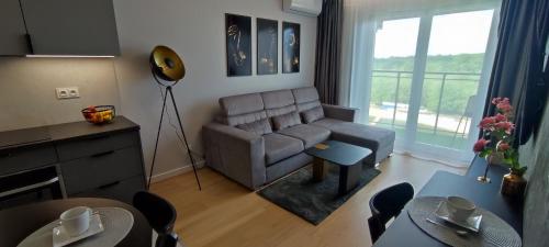 Posezení v ubytování GOLD APARTMENTS Panorama Kwiatkowskiego