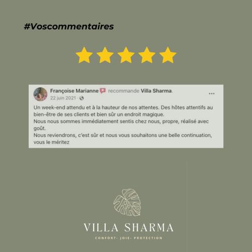 a screenshot of the allka sharma website at Villa Sharma 5* : Détente et bien être. in Saint-Pierre