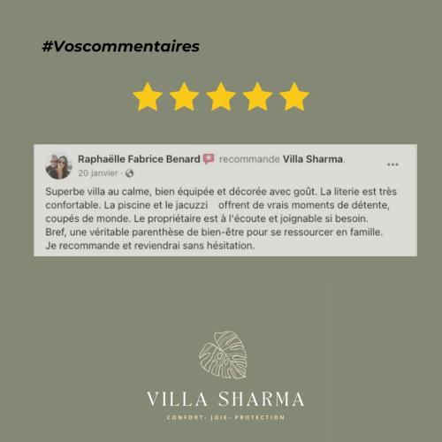 a screenshot of the allka sharma website at Villa Sharma 5* : Détente et bien être. in Saint-Pierre