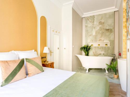 Posteľ alebo postele v izbe v ubytovaní Merveil - Luxury Suite - Louvre - Marcel III