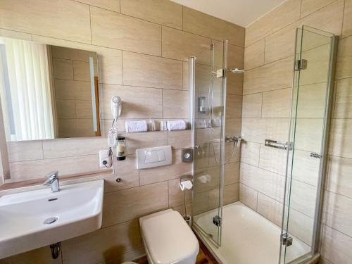 Koupelna v ubytování Gästehaus Forellenhof