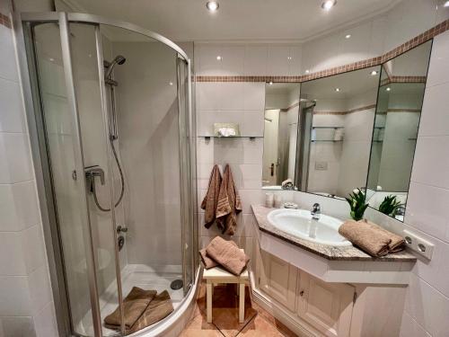 Koupelna v ubytování Haus Ankerlicht Wohnung 61