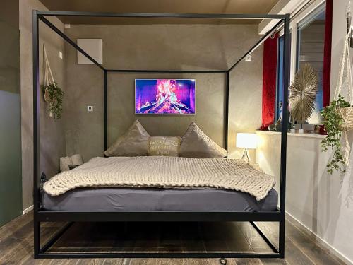 Postel nebo postele na pokoji v ubytování Private SPA Seeliebe - Ihre Ruheoase