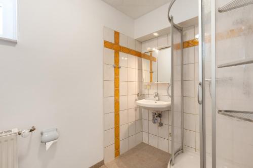 Koupelna v ubytování Ferienwohnung am Bloschk