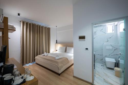 Koupelna v ubytování Hotel Vola