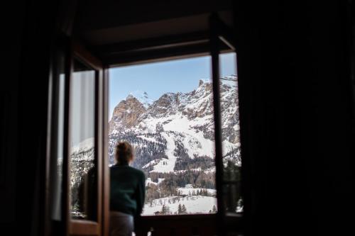 En generel udsigt til bjerge eller udsigt til bjerge taget fra hotellet