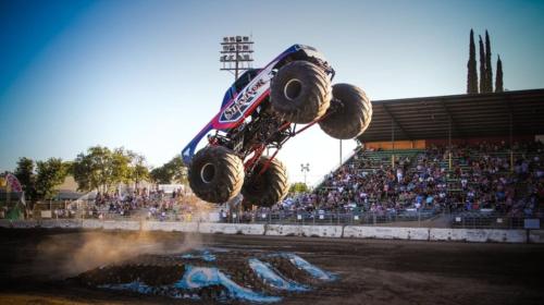 a monster truck doing a jump in the air at Holiday Inn Express - Santa Rosa North by IHG in Santa Rosa