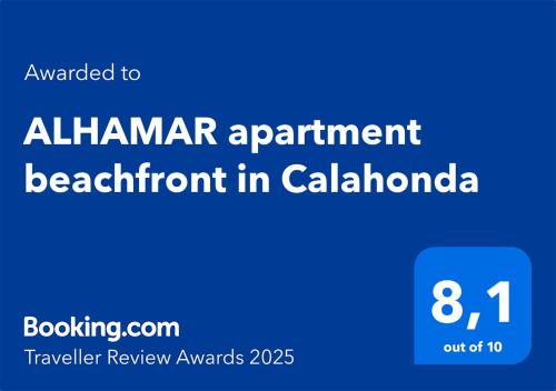 ALHAMAR apartment beachfront in Calahonda
