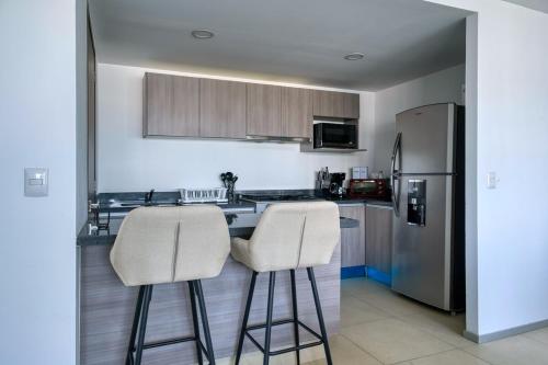 Кухня или мини-кухня в Departamento en Juriquilla con amenidades top
