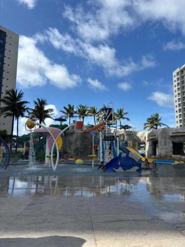 a water park with a playground with a water slide at Salinas GAV Resorts in Salinópolis