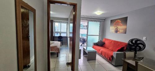 Posezení v ubytování CABO BRANCO 200m do mar 2 dorm, piscina +garagem!